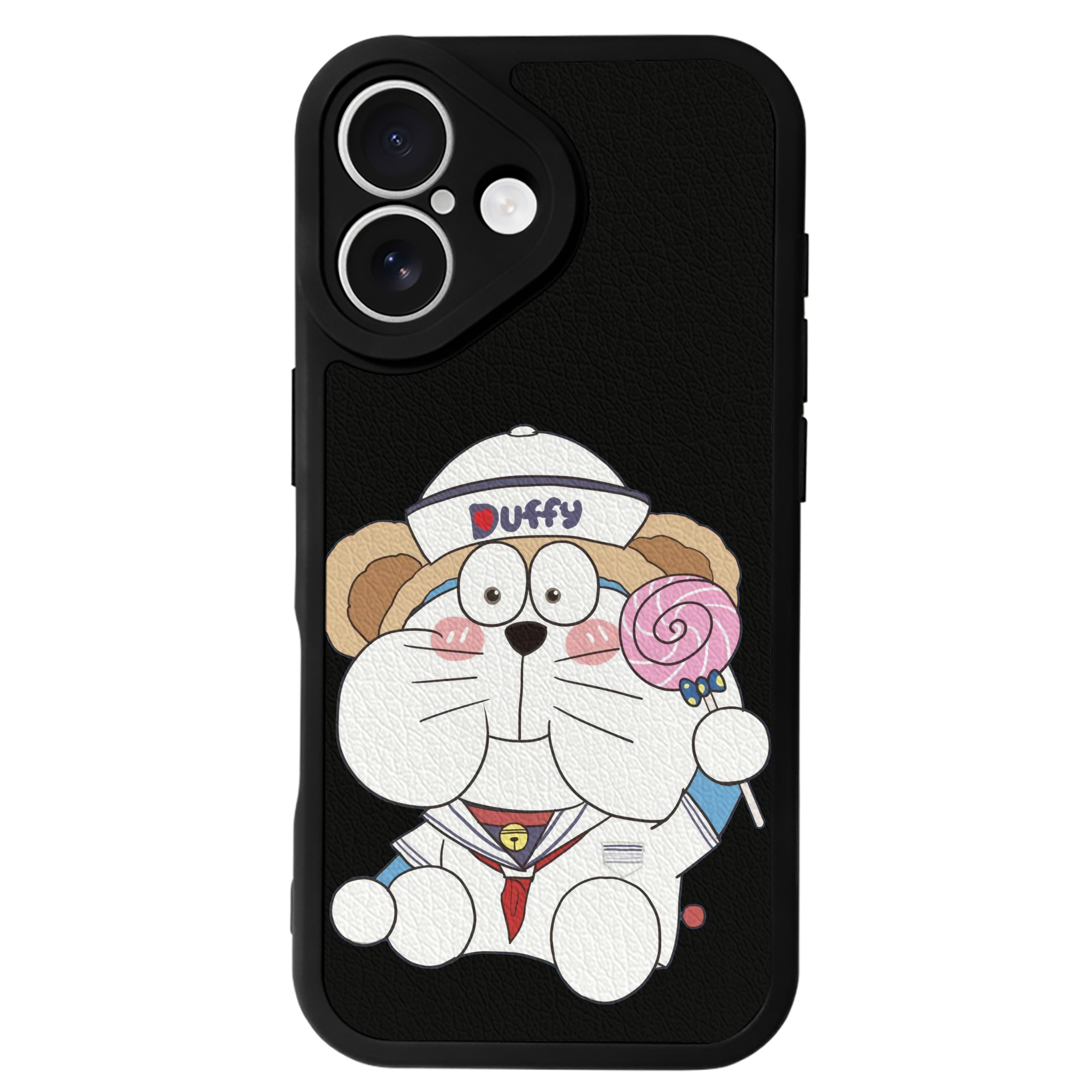 （画像用） ドラえもん Doraemon 【iPhone 16シリーズ対応】シリコンスマホケース（レザー調） 材質：シリコン